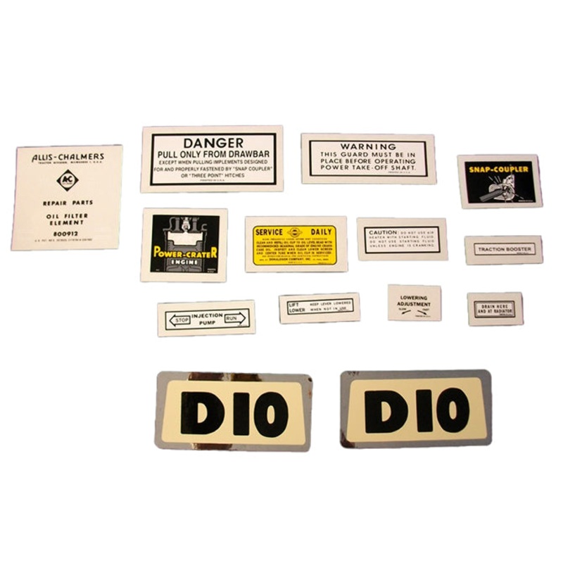 Chassis Decal Set for Allis ChalmersD10