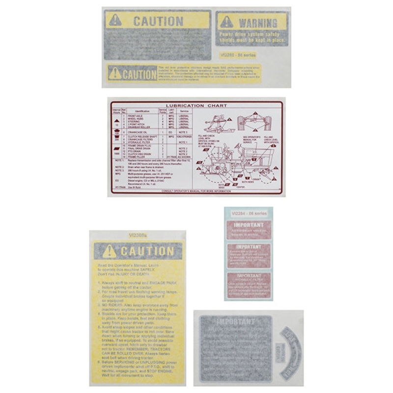 Chassis Decal Set for International / Farmall 1086