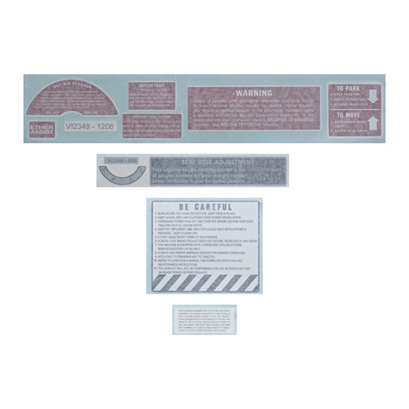 Chassis Decal Set for International / Farmall 1206
