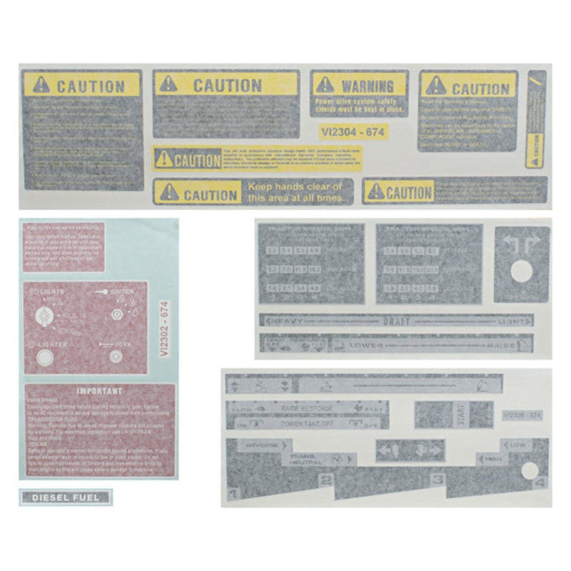 Chassis Decal Set for International / Farmall 454