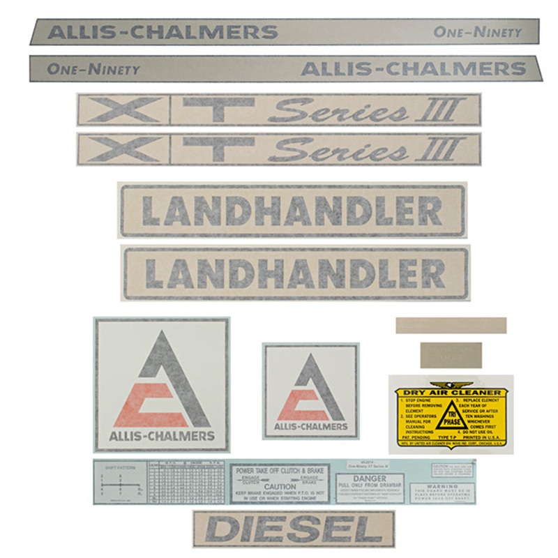 Decal Set for Allis Chalmers 190XT Series III