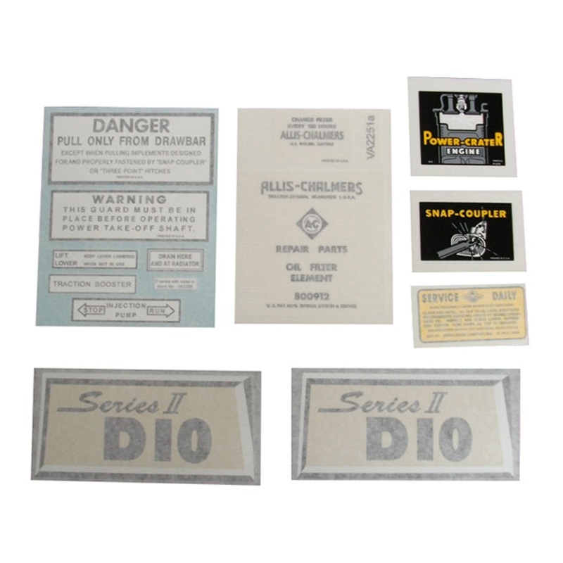 Decal Set for Allis Chalmers D10 Series II
