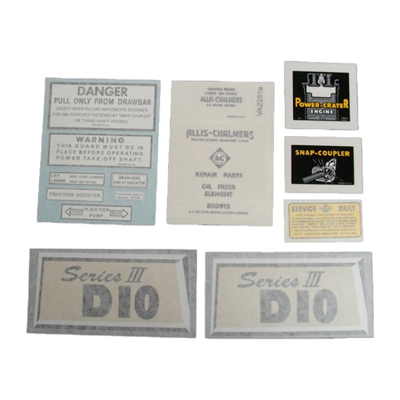 Decal Set for Allis Chalmers D10 Series III