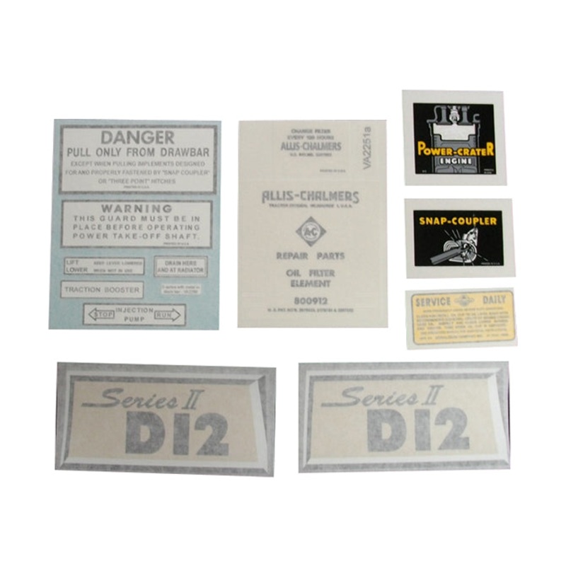 Decal Set for Allis Chalmers D12 Series II