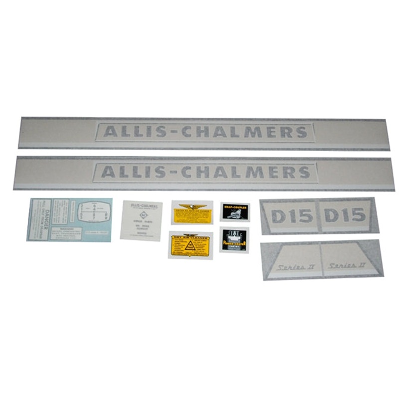 Decal Set for Allis Chalmers D15 Series II Gas