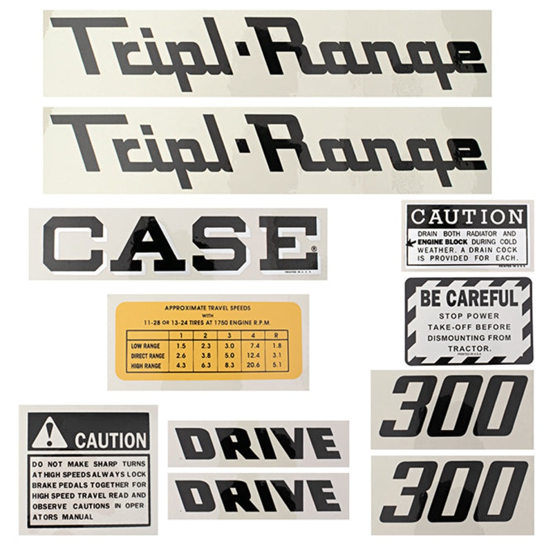 Decal Set for Case 300 Tripl-Range
