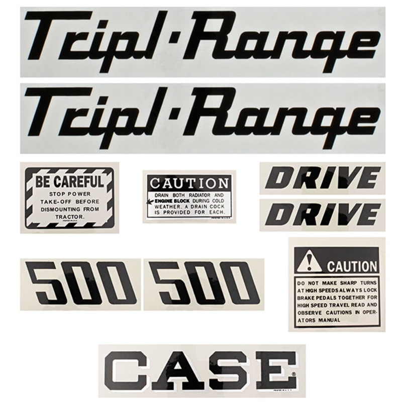 Decal Set for Case 500 Tripl-Range