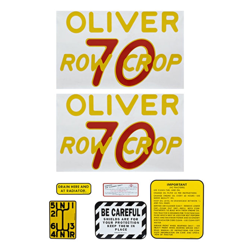 Decal Set for Oliver 70 Row Crop