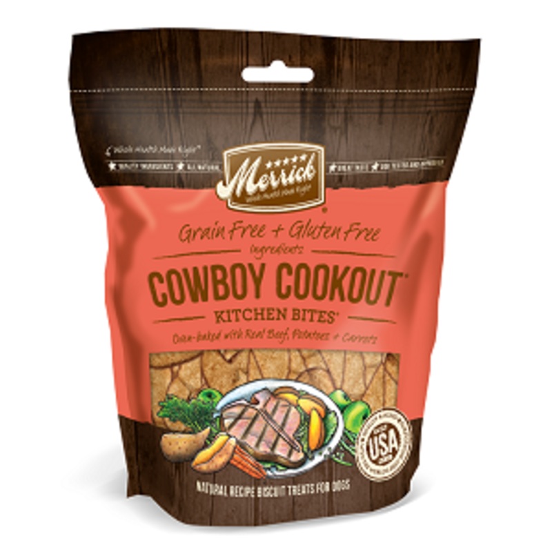 Merrick Kitchen Bites Cowboy Cookout Grain-Free Biscuits Dog Treats