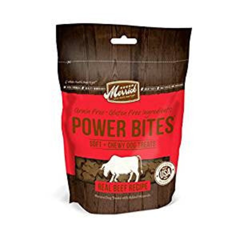 Merrick Power Bites Real Texas Beef Recipe Grain-Free Soft & Chewy Dog Treats, 6-oz bag