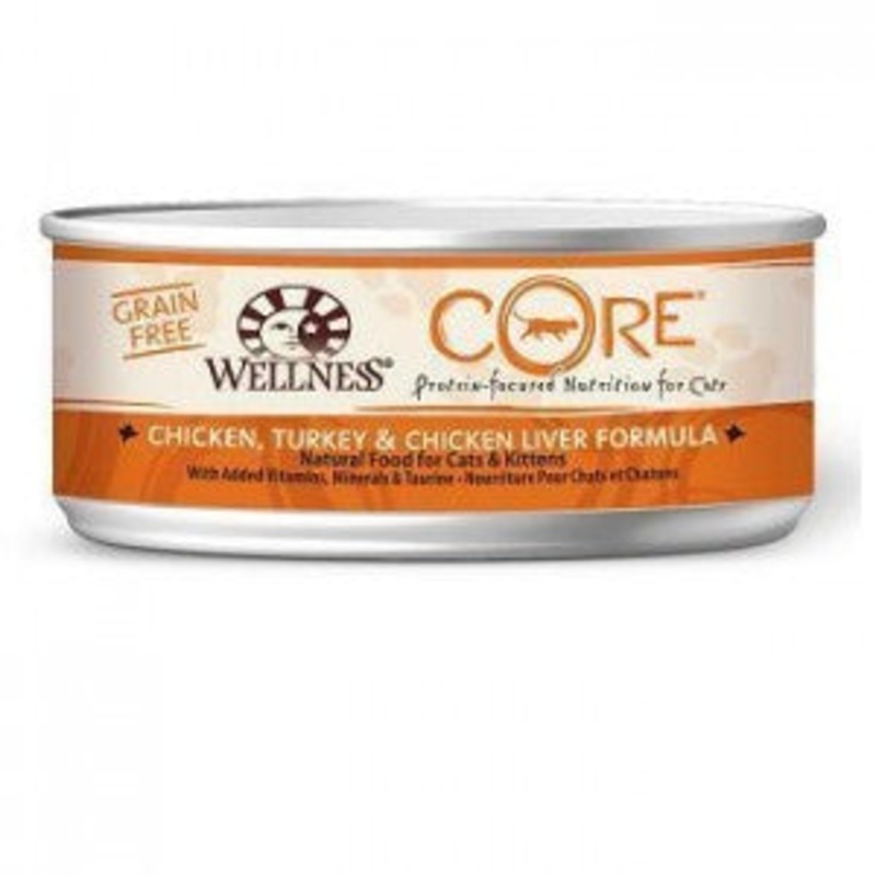 Wellness CORE Grain-Free Chicken, Turkey & Chicken Liver Formula Canned Cat Food
