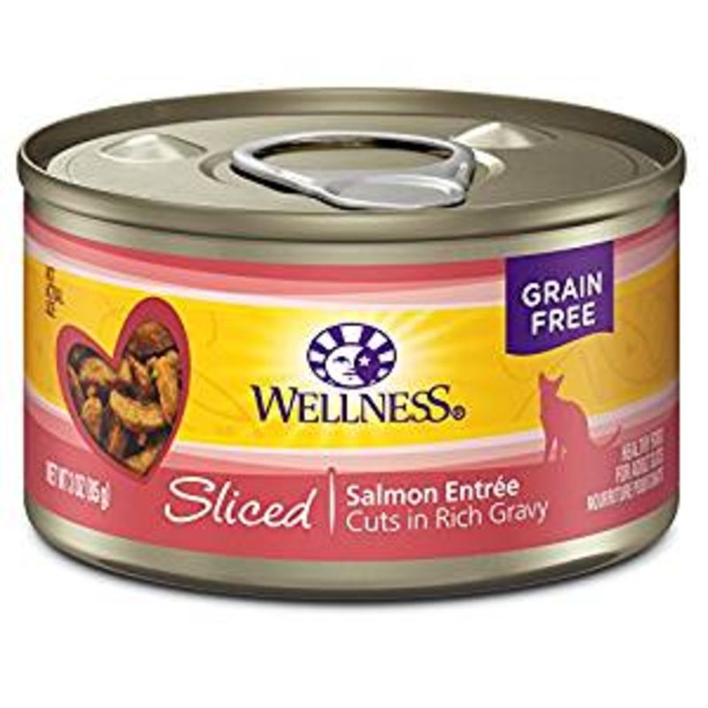Wellness Sliced Salmon Entree Grain-Free Canned Cat Food