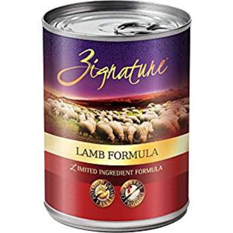 Zignature Lamb Canned Dog Food 13oz, case of 12