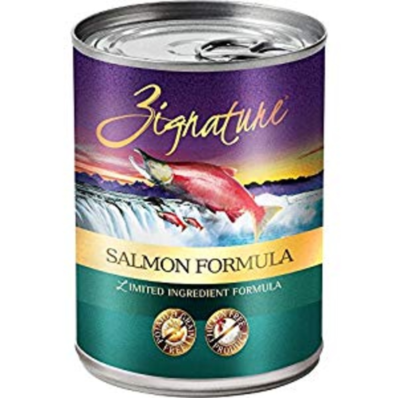 Zignature Salmon Limited Ingredient Formula Canned Dog Food 13oz, case of 12