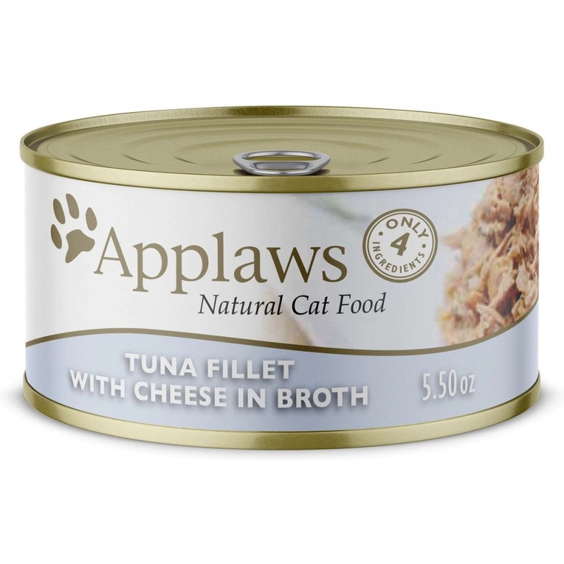 Applaws Natural Wet Cat Food Tuna Fillet with Cheese in Broth