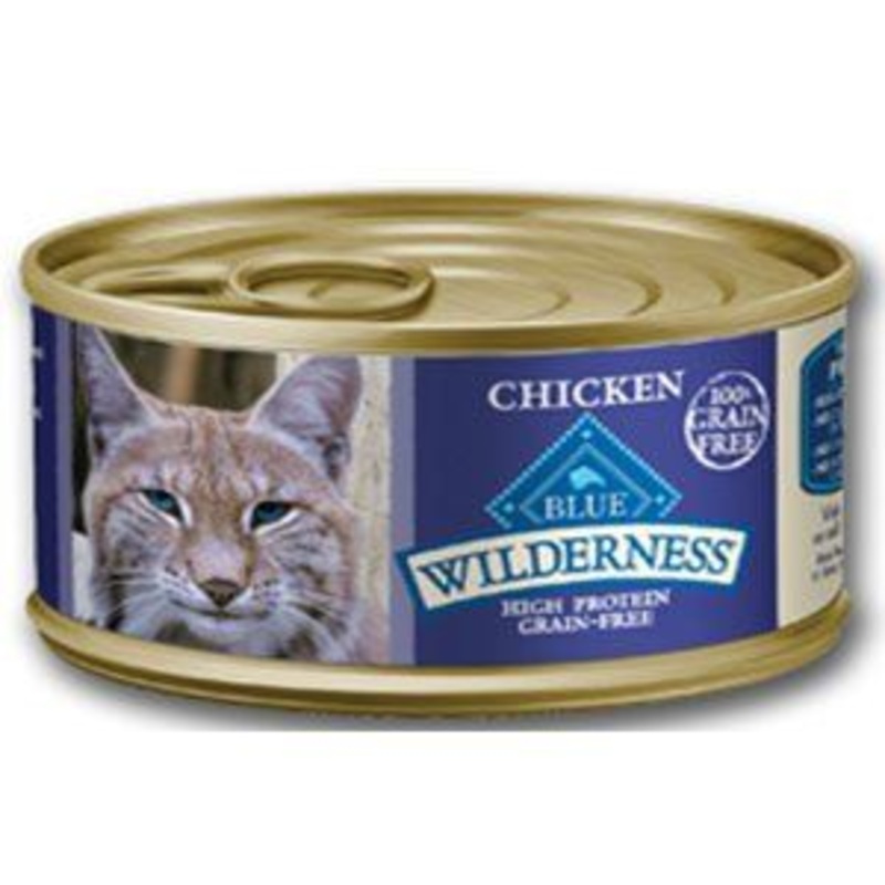 Blue Buffalo Wilderness Chicken Grain-Free Canned Cat Food, 5.5-oz case of 24