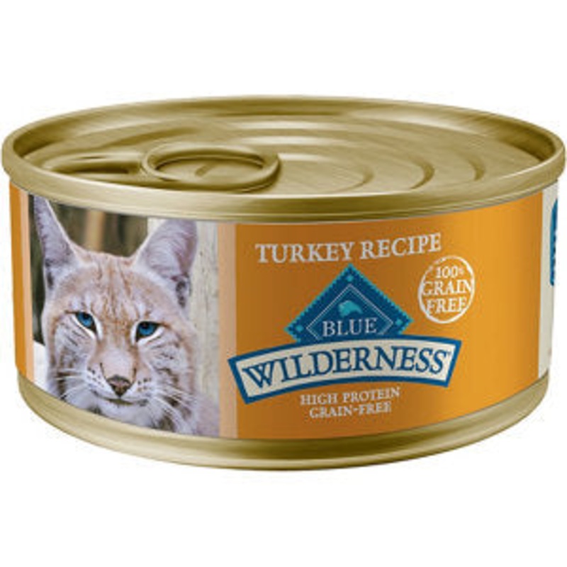 Blue Buffalo Wilderness Turkey Grain-Free Canned Cat Food, 5.5-oz case of 24