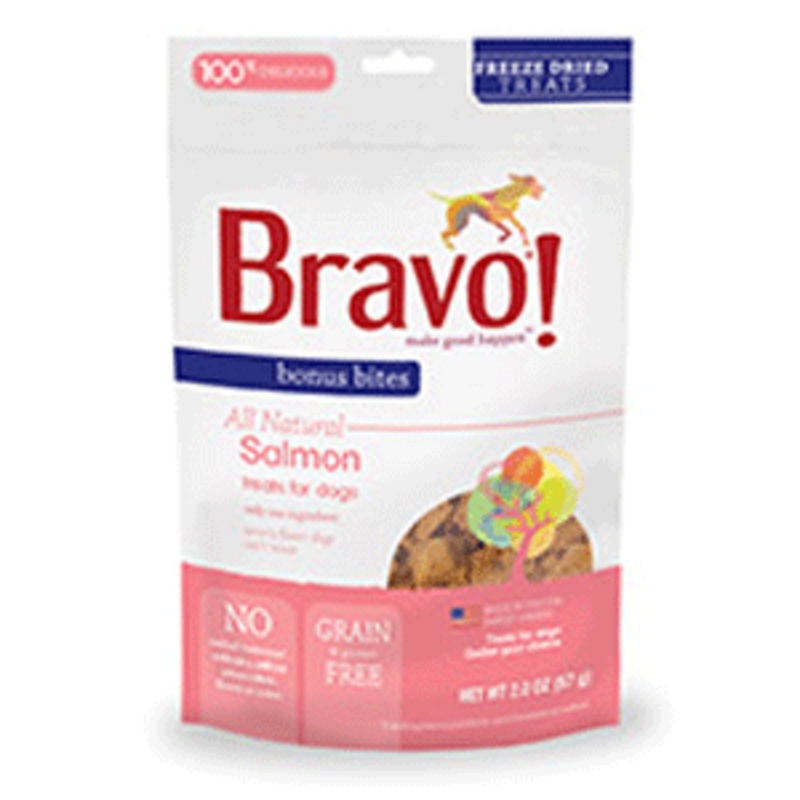 Bravo! Bonus Bites Salmon Freeze-Dried Dog Treats, 2-oz bag