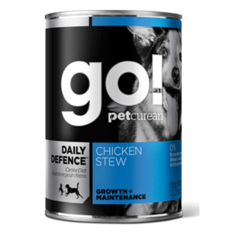 Go! Daily Defence Chicken Stew Canned Dog Food, 13.2-oz, case of 12
