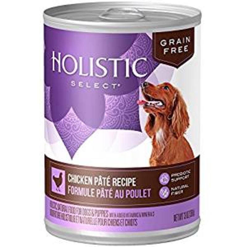 Holistic Select Chicken Pate Recipe Grain-Free Canned Dog Food, 13-oz, case of 12