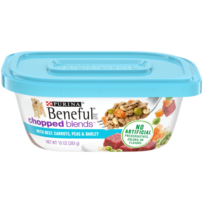 Beneful Chopped Blends With Beef, Carrots, Peas & Barley Wet Dog Food Tubs