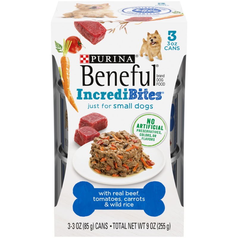 Beneful IncrediBites for Small Dogs with Beef, Tomatoes, Carrots and Wild Rice Canned Dog Food