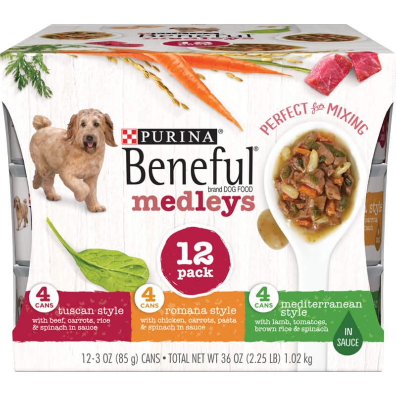 Beneful Medley Variety Pack Mediterranean, Romana, Tuscan Canned Dog food
