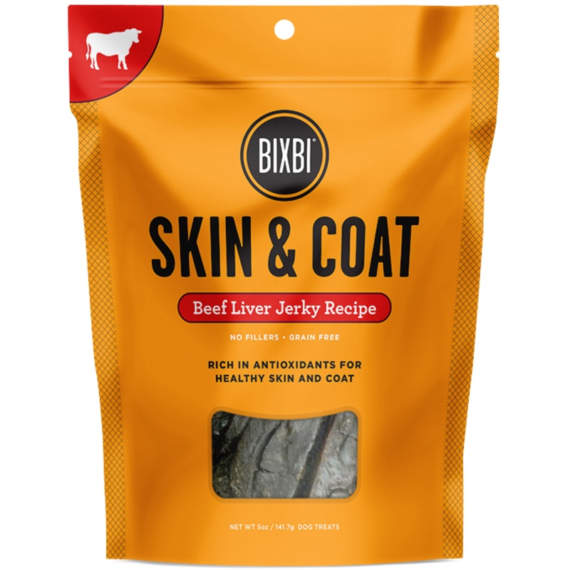 Bixbi Skin & Coat Beef Liver Jerky Dog Treats