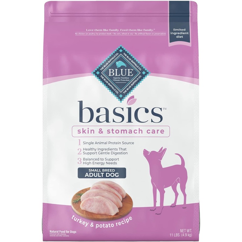 Blue Buffalo Basics Skin & Stomach Care Adult Small Breed Turkey & Potato Recipe Dry Dog Food
