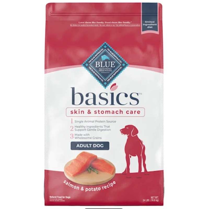 Blue Buffalo Basics Skin & Stomach Care Salmon & Potato Recipe Adult Dry Dog Food