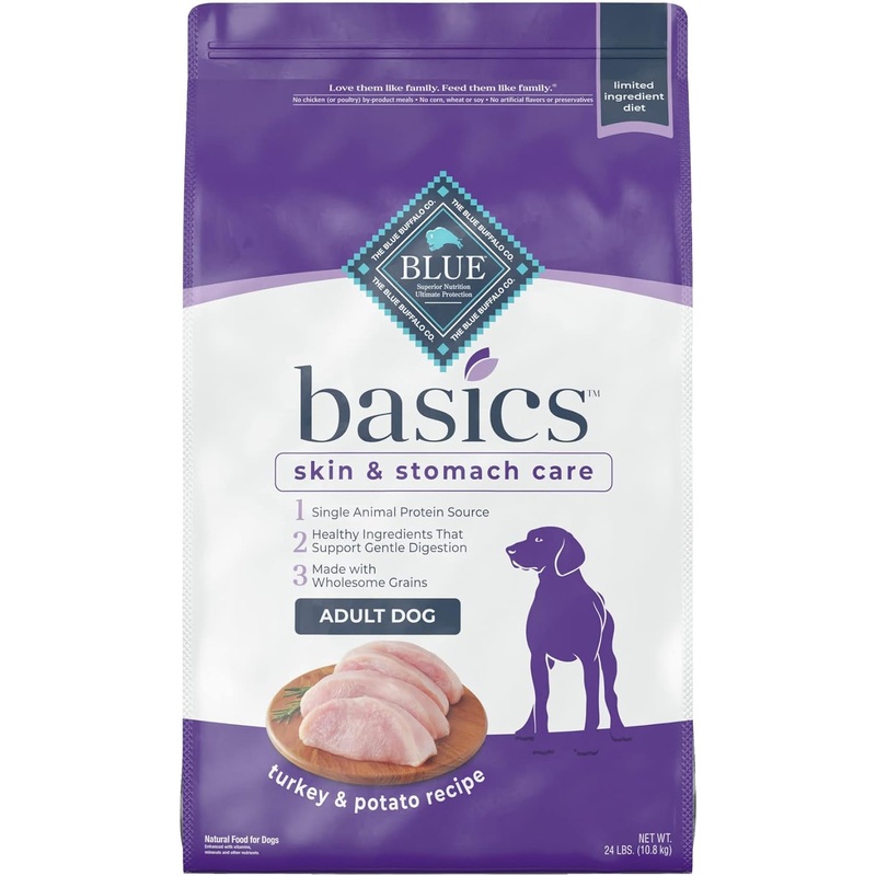 Blue Buffalo Basics Skin & Stomach Care Turkey & Potato Recipe Adult Dry Dog Food