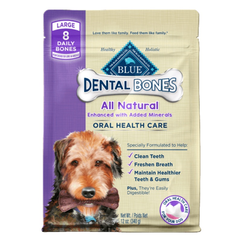 Blue Buffalo Dental Bones Large Adult Dental Chew Dog Treat
