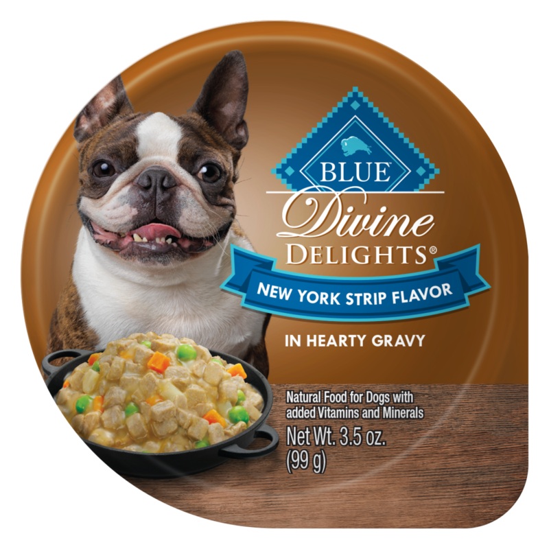 Blue Buffalo Divine Delights Small Breed NY Strip in Gravy Dog Food Cup