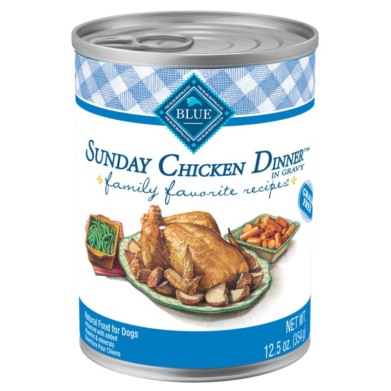 Blue Buffalo Family Favorite Recipes Sunday Chicken Dinner Canned Dog Food