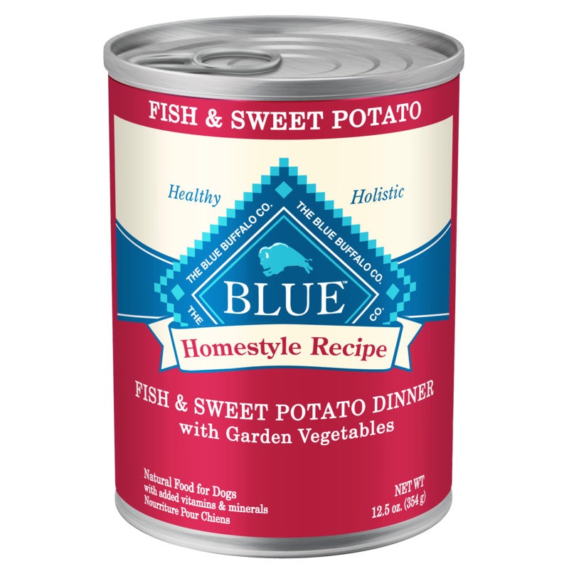 Blue Buffalo Homestyle Recipe Adult Fish & Sweet Potato Dinner with Garden Vegetables Canned Dog Food