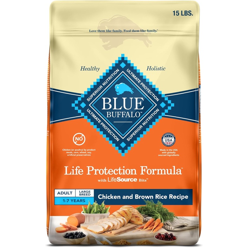 Blue Buffalo Life Protection Formula Large Breed Adult Chicken & Brown Rice Recipe Dry Dog Food