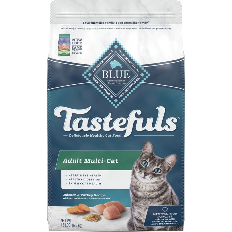 Blue Buffalo Tastefuls Adult Multi-Cat Chicken & Turkey Recipe Dry Food
