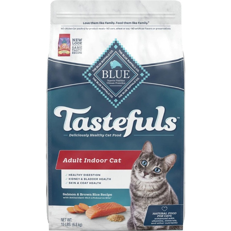 Blue Buffalo Tastefuls Indoor Natural Salmon & Brown Rice Adult Dry Cat Food