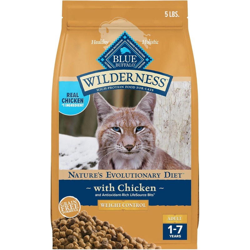 Blue Buffalo Wilderness Chicken High-Protein Weight Control Grain-Free Adult Dry Cat Food
