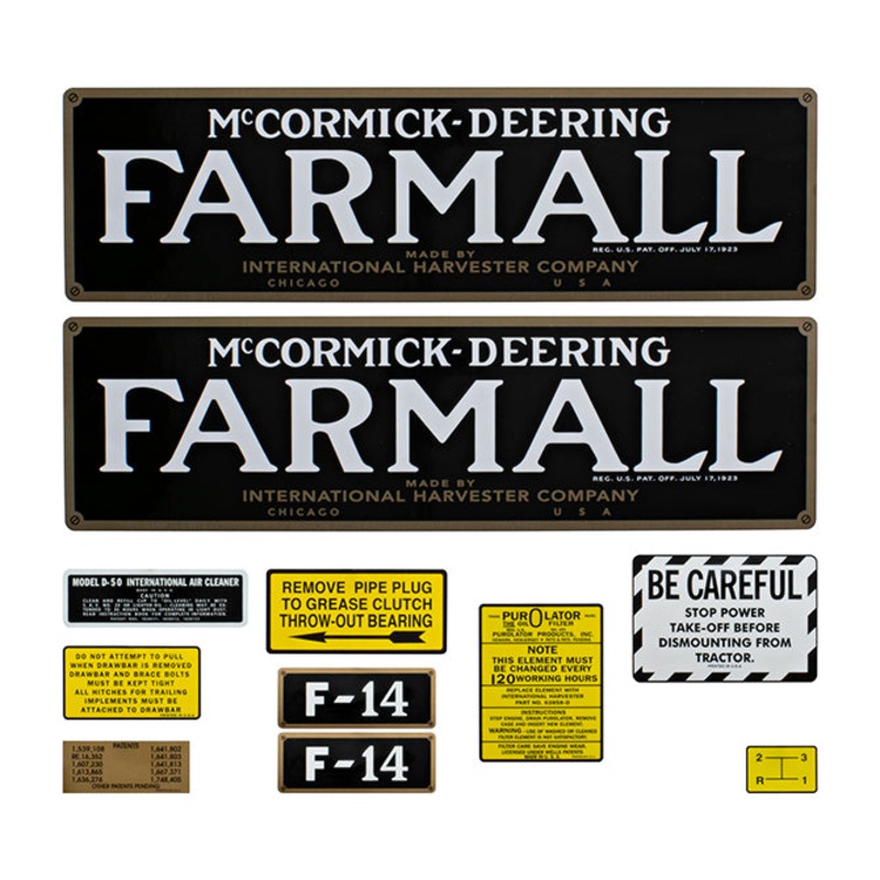 Decal Set for International / Farmall F-14