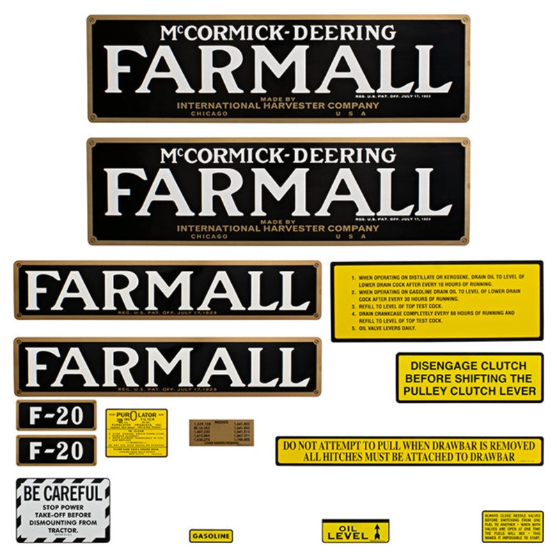 Decal Set for International / Farmall F-20