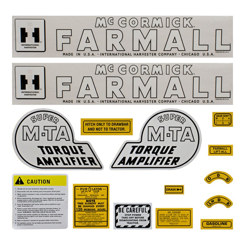 Decal Set for International / Farmall Super MTA