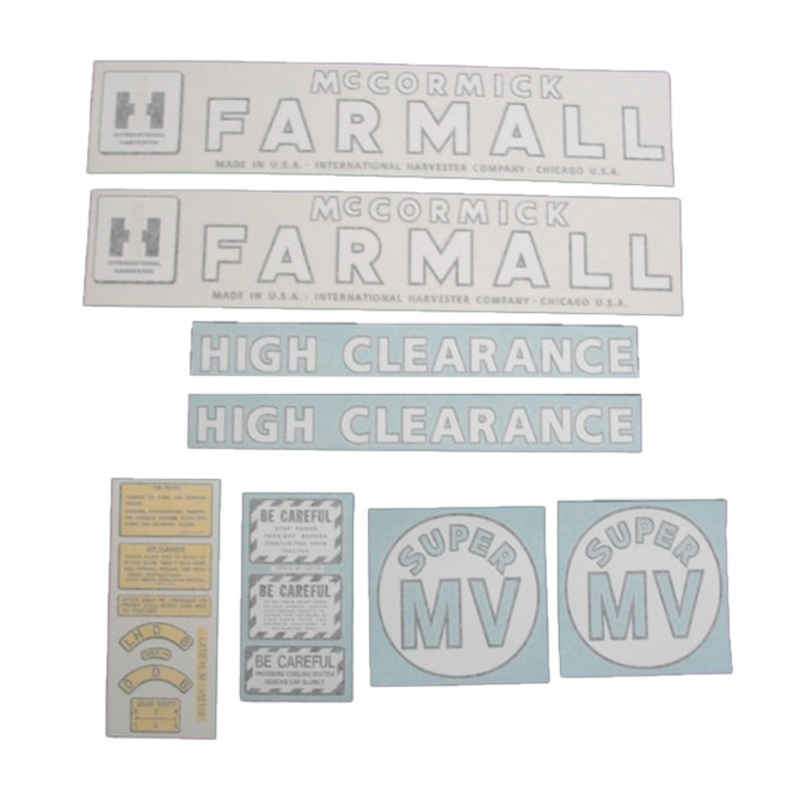 Decal Set for International / Farmall Super MV