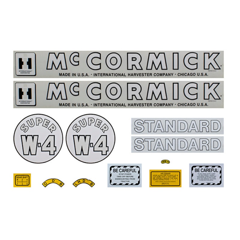 Decal Set for International / Farmall Super W-4