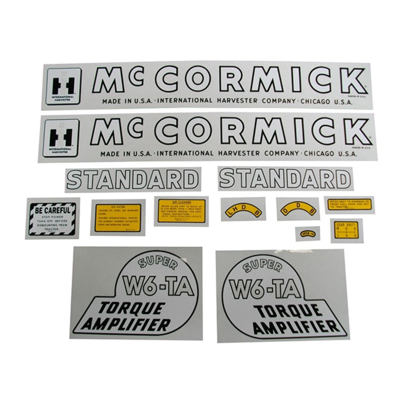 Decal Set for International / Farmall Super W6-TA