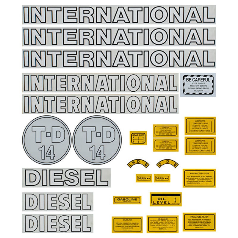 Decal Set for International / Farmall TD-14