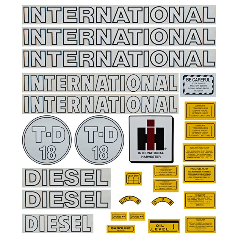 Decal Set for International / Farmall TD-18