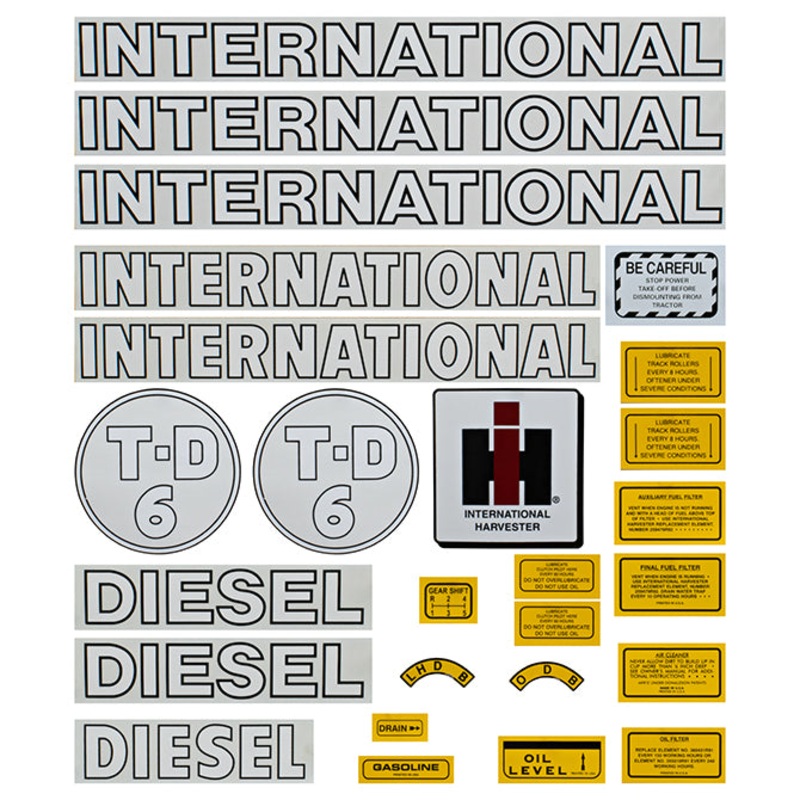 Decal Set for International / Farmall TD-6