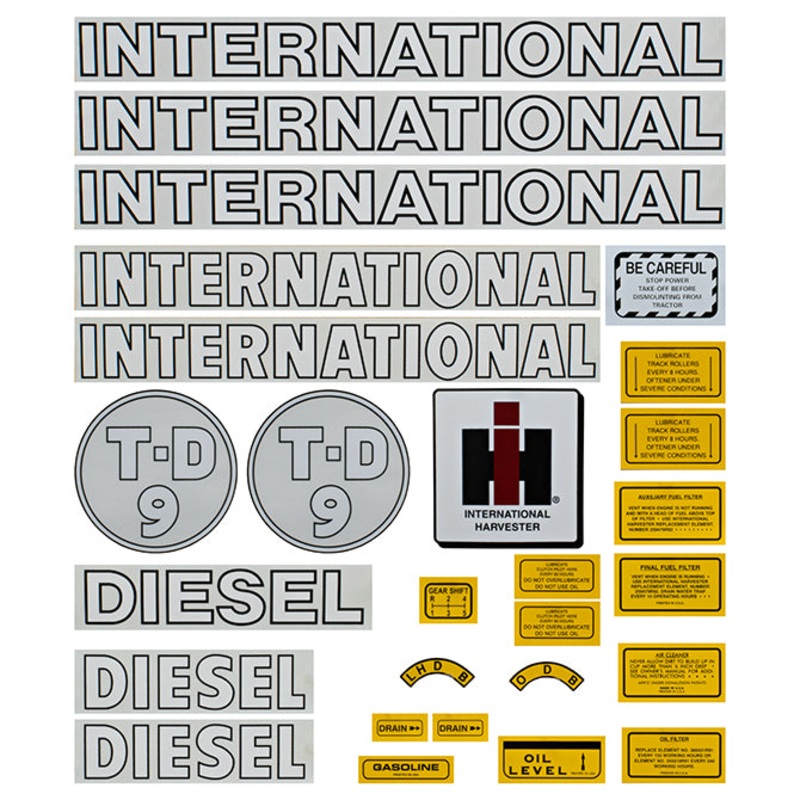 Decal Set for International / Farmall TD-9