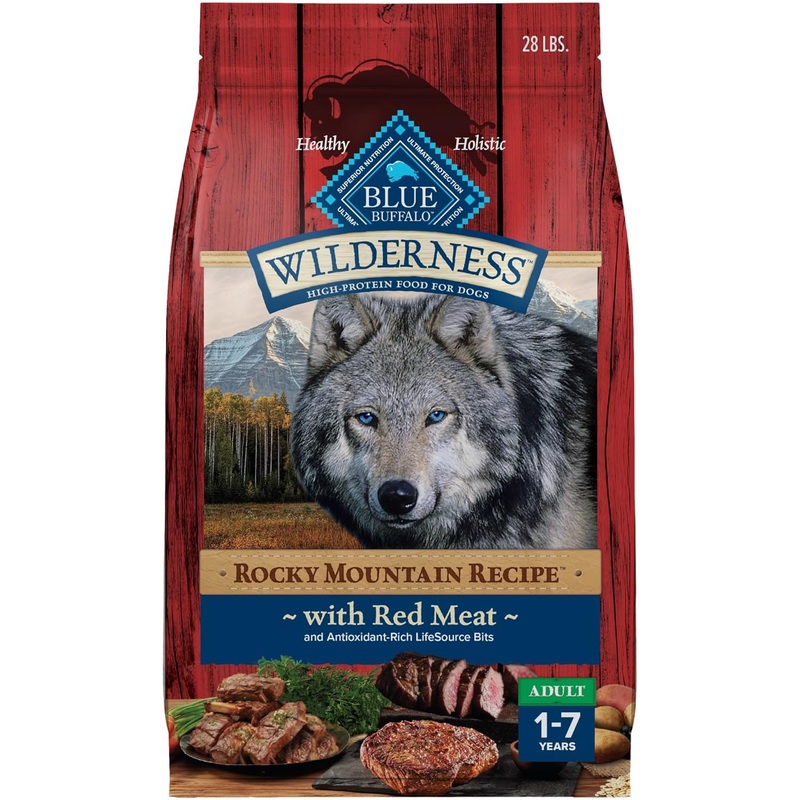 Blue Buffalo Wilderness Red Meat & Grains Rocky Mountain Recipe High-Protein Adult Dry Dog Food
